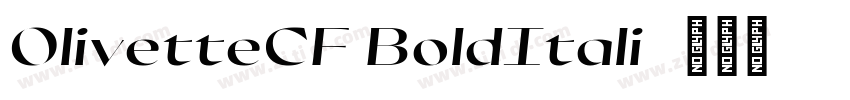 OlivetteCF BoldItali字体转换